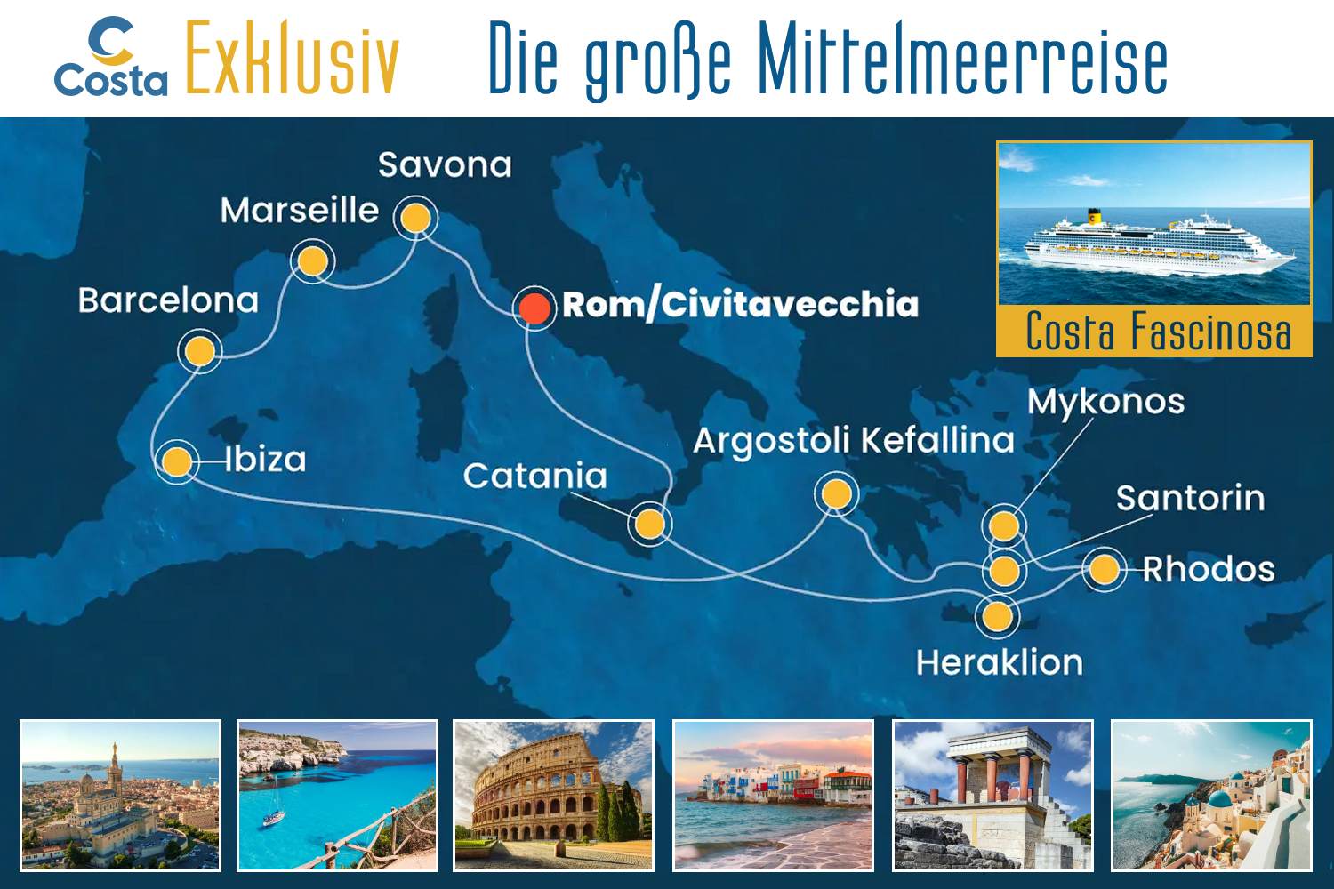 Foto: Groe Kreuzfahrt Quer durchs Mittelmeer (Costa Kreuzfahrten)